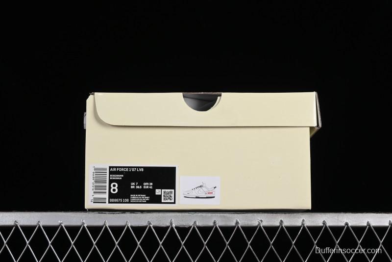 Nike SB Dunk Low Supreme Collaboration - White Brown Two-Tone Anniversary High-End Custom Low-Top Casual Sneakers - BB8657-106