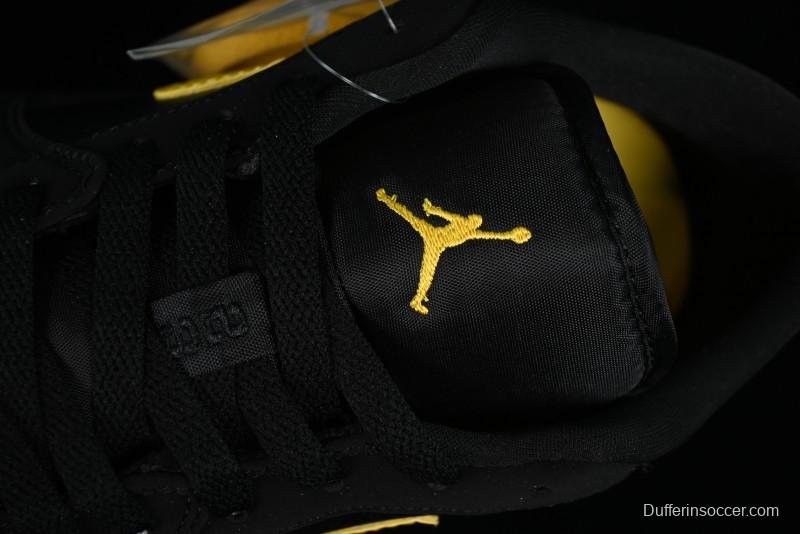 Nike Air Jordan 1 Low AJ1 Black Gold Hook Casual Sneakers - 553558-071