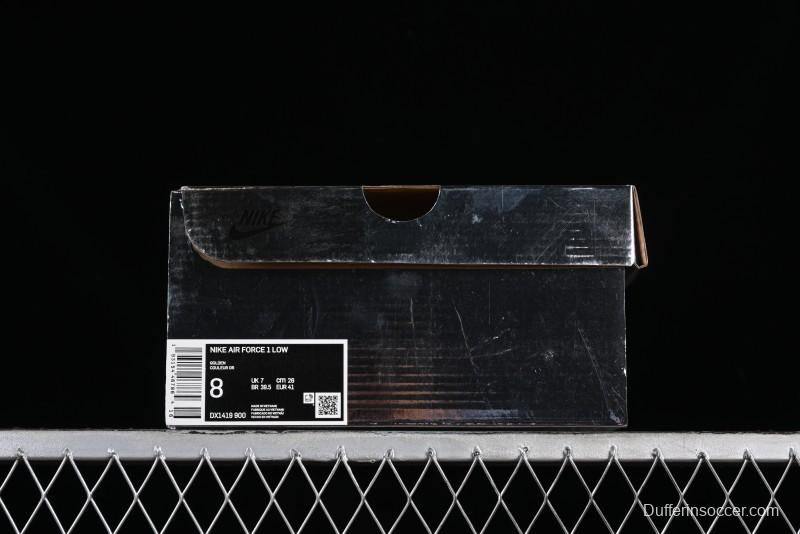 Off-White x Nike Air Force 1 '07 Low "Metal Gold" Casual Sneakers - DX1419-900