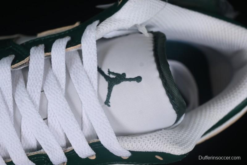 Nike Air Jordan 1 Low AJ1 White Green Low Top Casual Sneakers - FQ7687-300