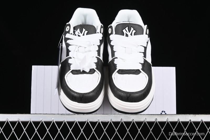 MLB NY Yankees Chunky Liner Classic Monogram Lightweight Platform Sneakers with 6cm Height Boost - 3ASXCMN4N50BKS