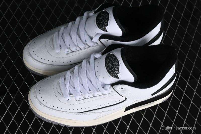 Nike Air Jordan 2/3 Retro Low-Top Basketball Shoes in White/Black - FD0383-100