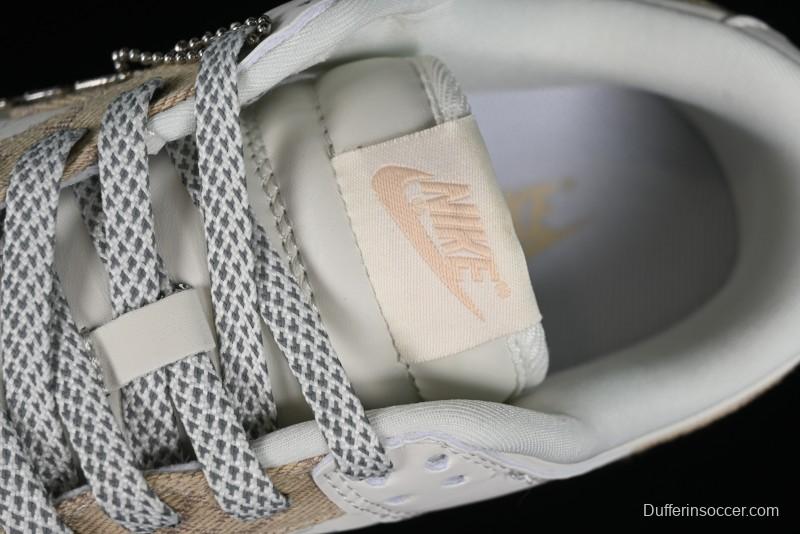 Nike SB Dunk Low LV Collaboration - Khaki Denim Anniversary High-End Custom Low-Top Casual Skate Shoes - XP3802-337