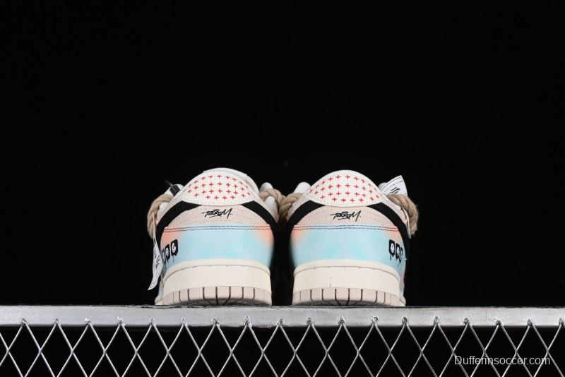 Nike Dunk Low Sky City Dopamine Gradient Sashiko Stitch Hemp Rope SB Low-top Casual Sneakers - DV0834-100