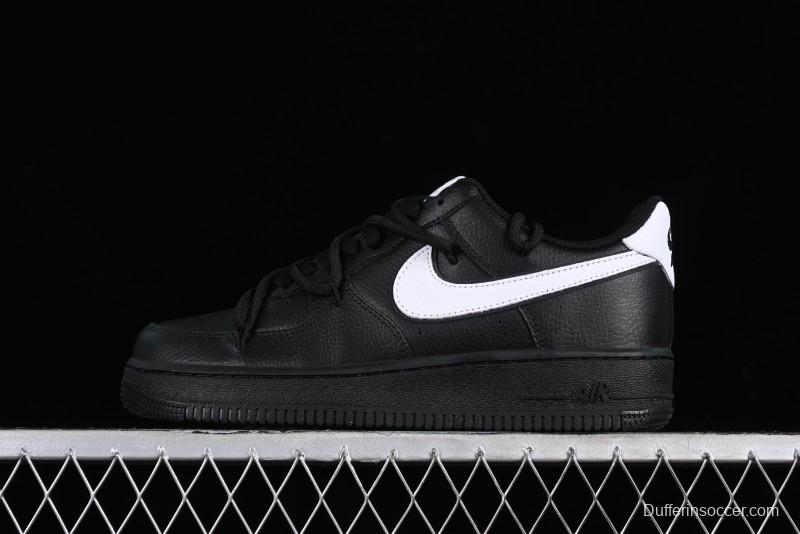 Nike Air Force 1 '07 Low Classic Lace-Up Casual Sneakers in Black & White - ZH0316-018