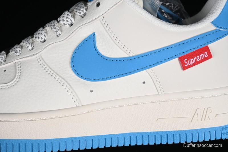 Nike Supreme x Air Force 1'07 Low Casual Sneakers in Lake Blue - HD1968-024