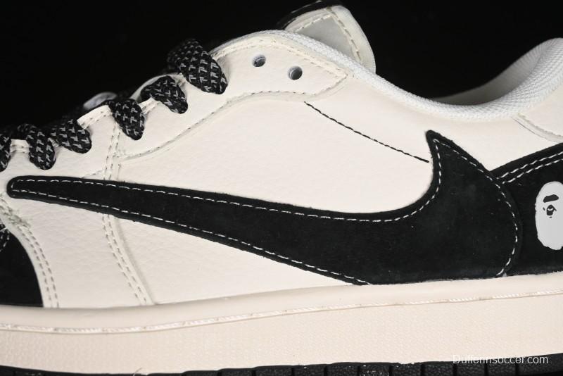 Nike Travis Scott x Fragment Design x Air Jordan 1 Low OG SP Sneakers - XY2688-106