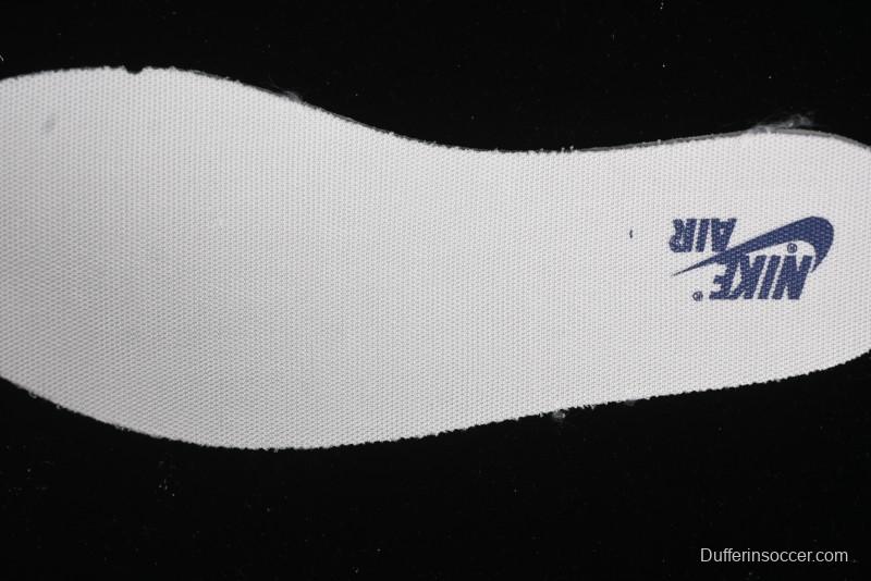 Nike Travis Scott x Fragment Design x Air Jordan 1 Low OG SP AJ1 Gucci Collaboration - Silver Logo Blue Swoosh Low Top Casual Sneakers - XY2688-118