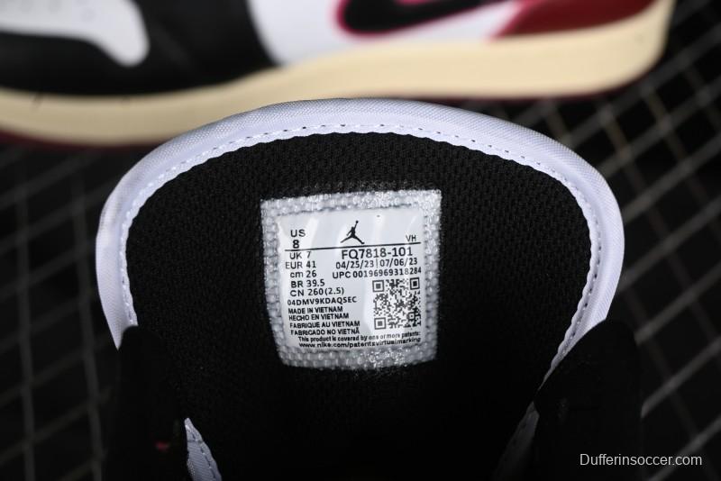 Nike Air Jordan 1 Mid AJ1 Snake Print Black Red Toe Mid-Top Basketball Shoes - FQ7818-101