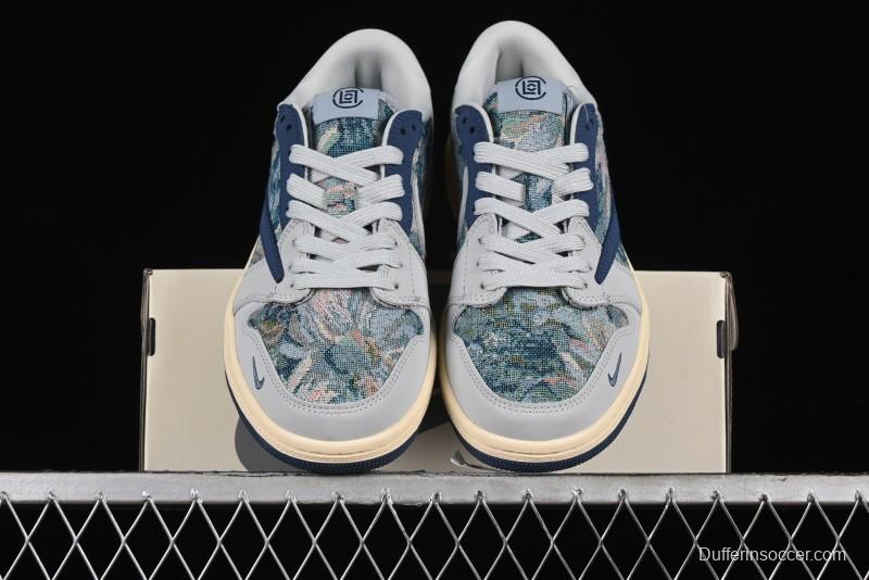 Nike Travis Scott x Fragment Design x Air Jordan 1 Low OG SP Retro Sneakers - JH6088-707