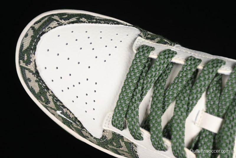 Nike SB Dunk Low Dior Collaboration - Navy Blue Pattern Anniversary High-End Custom Low-Top Casual Skate Shoes - XY1688-005