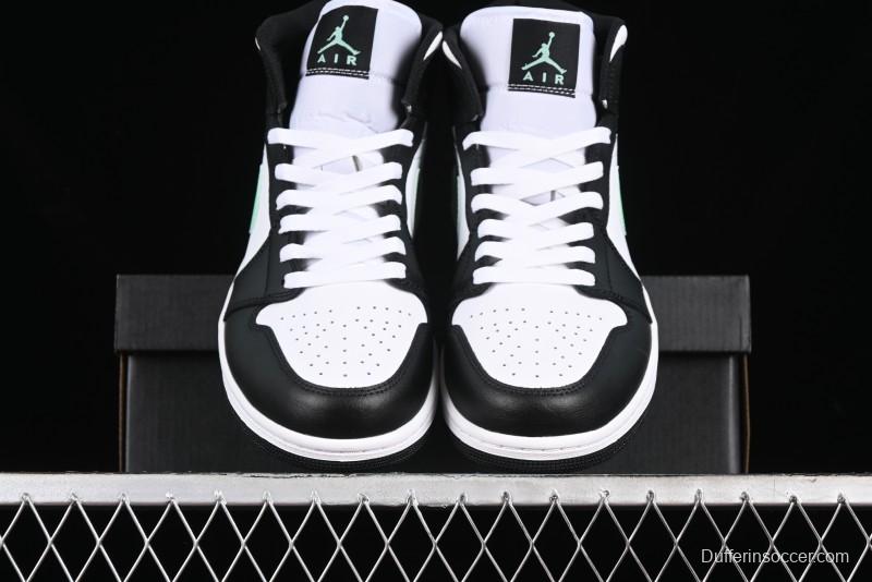 Nike Air Jordan 1 Mid AJ1 White Black Green Culture Casual Sneakers - DQ8426-103