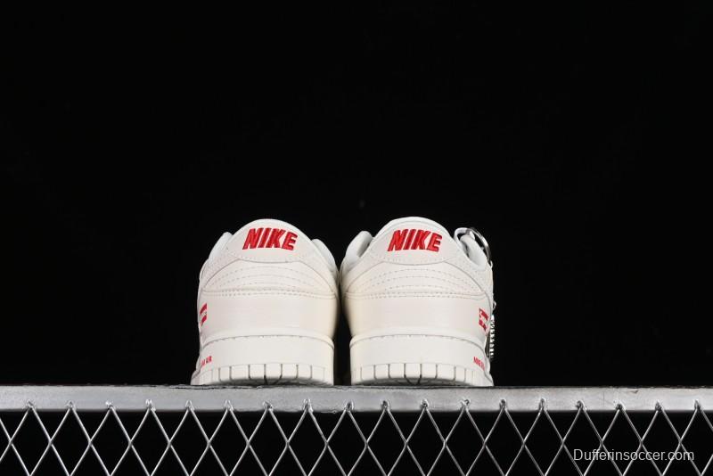 Nike SB Dunk Low Supreme Collaboration - Off-White Swoosh Anniversary High-End Custom Low-Top Casual Skate Shoes - SJ2068-267