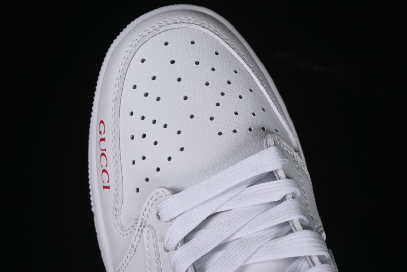 Nike Travis Scott x Fragment Design x Air Jordan 1 Low OG SP AJ1 Gucci Collaboration - White Low-Top Casual Sneakers LJ5188-014
