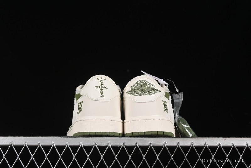 Nike Travis Scott x Fragment Design x Air Jordan 1 Low OG SP AJ1 Cultural Casual Sneakers - BB6588-311