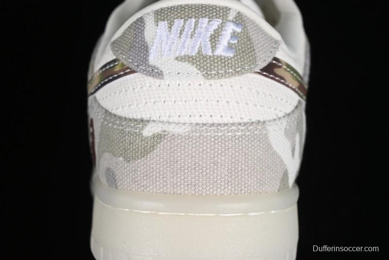 Nike SB Dunk Low Bape Collaboration - Crystal Camouflage Anniversary Custom Low-Top Casual Skate Shoes - JH8040-941