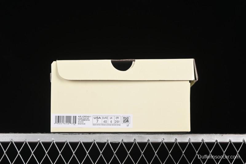 Nike Travis Scott x Fragment Design x Air Jordan 1 Low OG SP AJ1 Supreme Collaboration - CF3688-015