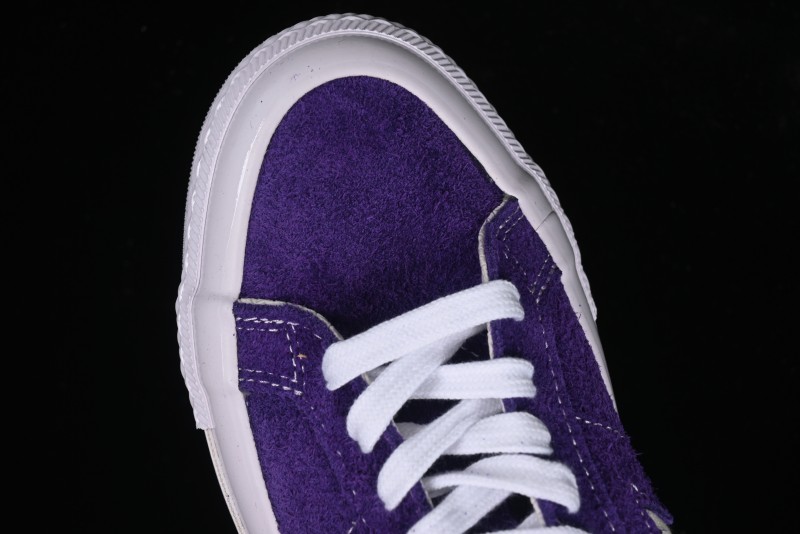 Converse One Star Retro Low-Top Skate Shoes in Purple Suede - 171586C