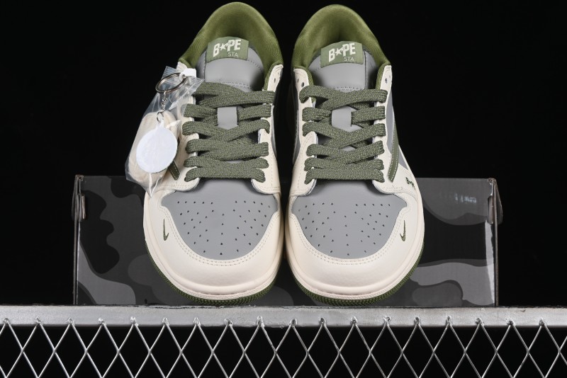 Nike Travis Scott x Fragment Design x Air Jordan 1 Low OG SP AJ1 Bape Collaboration - BB6511-621