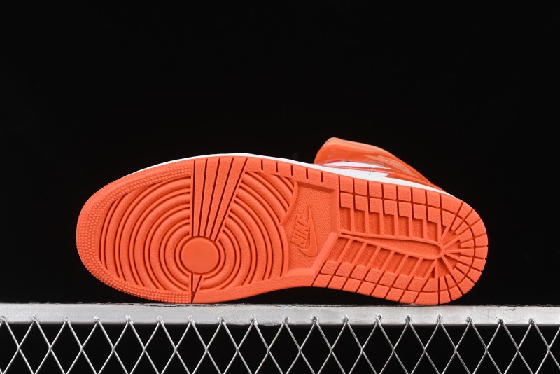Nike Air Jordan 1 Mid Basketball Shoes in White and Orange Colorway - BQ6472-108