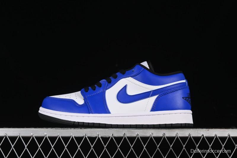 Nike Air Jordan 1 Low Retro Basketball Shoes White Blue - 553558-124