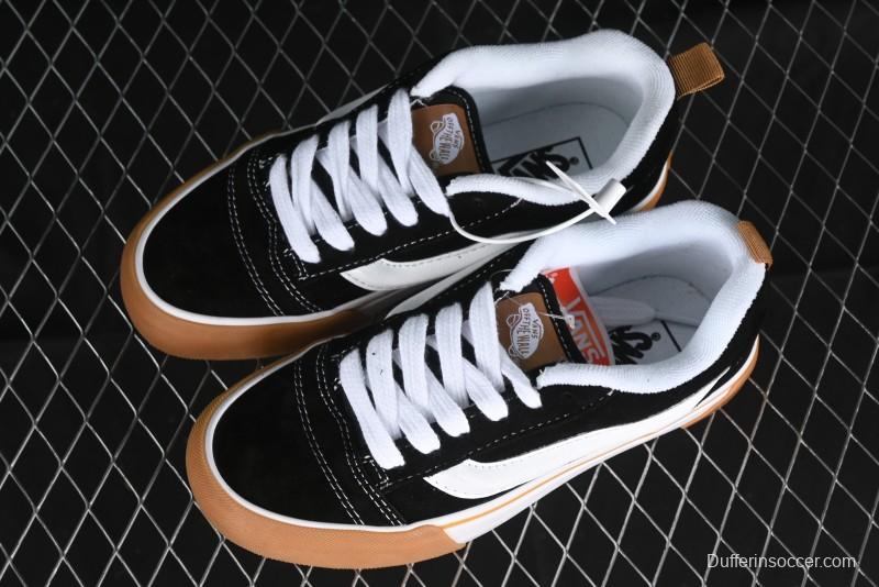 Vans Knu Skool Low Top Retro Casual Vulcanized Skate Shoes with Chunky Tongue - VN0009QCCJI
