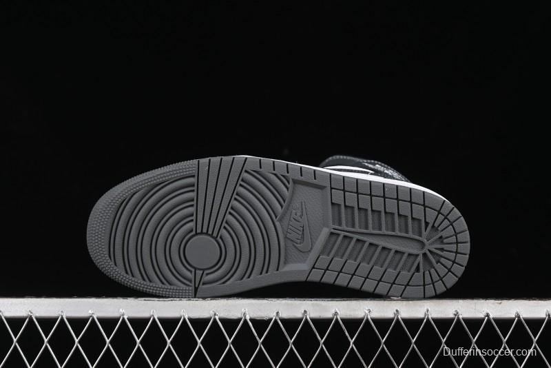 Nike Air Jordan 1 Mid AJ1 White Black Grey Mid-Top Casual Sneakers - DQ8426-001