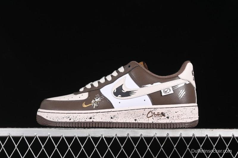 Nike Air Force 1 '07 Low Casual Sneakers with Assassination of Little Bear Anime Theme - DB3301-770