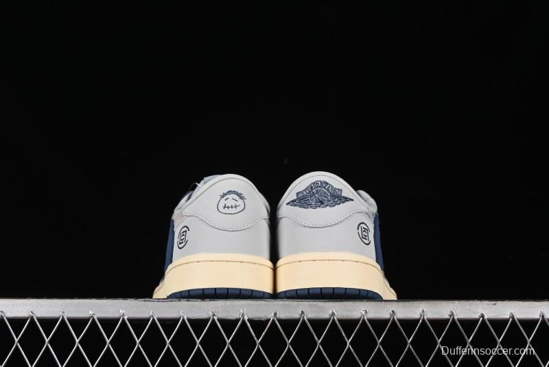 Nike Travis Scott x Fragment Design x Air Jordan 1 Low OG SP Retro Sneakers - JH6088-707