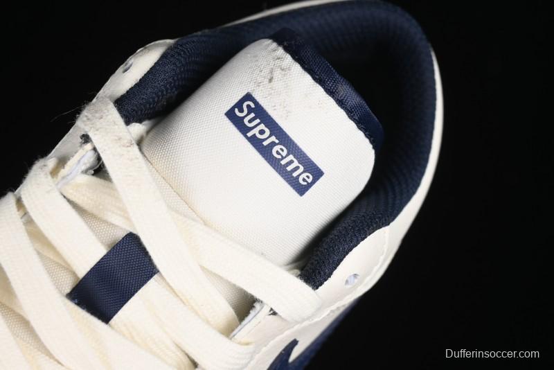 Nike Air Jordan 1 Low Supreme Collaboration Retro Basketball Shoes - WG8850-011