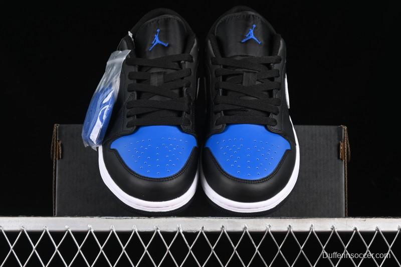 Nike Air Jordan 1 Low Retro Basketball Shoes in Black/Blue - 553558-042