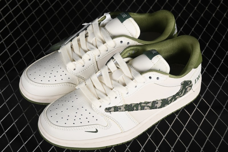 Nike Travis Scott x Fragment Design x Air Jordan 1 Low OG SP AJ1 Retro Sneakers - DM6688-605