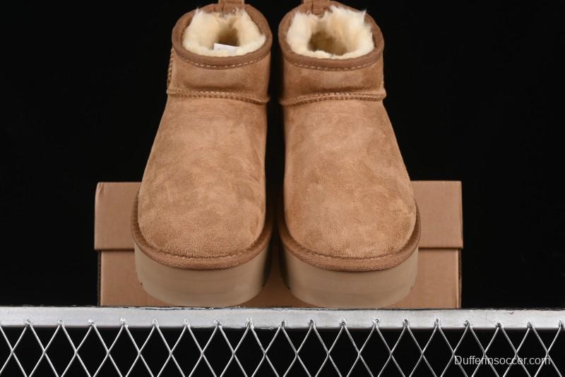 UGG Classic Ultra Mini Platform 3CM Wool Short Boots with TREADLITE Outsole - 1135092