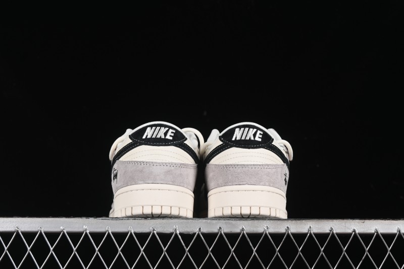 Nike SB Dunk Low Stussy Bandana Black Swoosh Anniversary Custom Low-Top Casual Skate Shoes - SJ2068-306