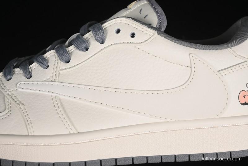 Nike Travis Scott x Fragment Design x Air Jordan 1 Low OG SP AJ1 Low Top Casual Sneakers - DM6688-607