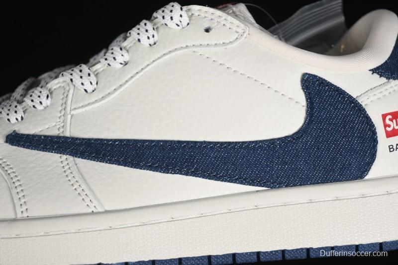 Nike Travis Scott x Fragment Design x Air Jordan 1 Low OG SP AJ1 Supreme Collaboration - JH6088-608