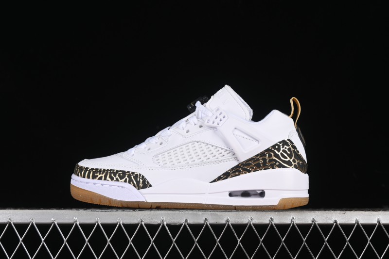 Nike Jordan Spizike Low Casual Shoes with Cracked Leather Design - HJ9019-100