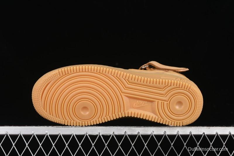 Nike Air Force 1 '07 Mid Suede Casual Sneakers in Wheat - DJ9158-200