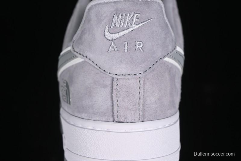 Nike Air Force 1 '07 Low The North Face Collaboration - Silver Grey Pigskin Sneakers - KK3333-004