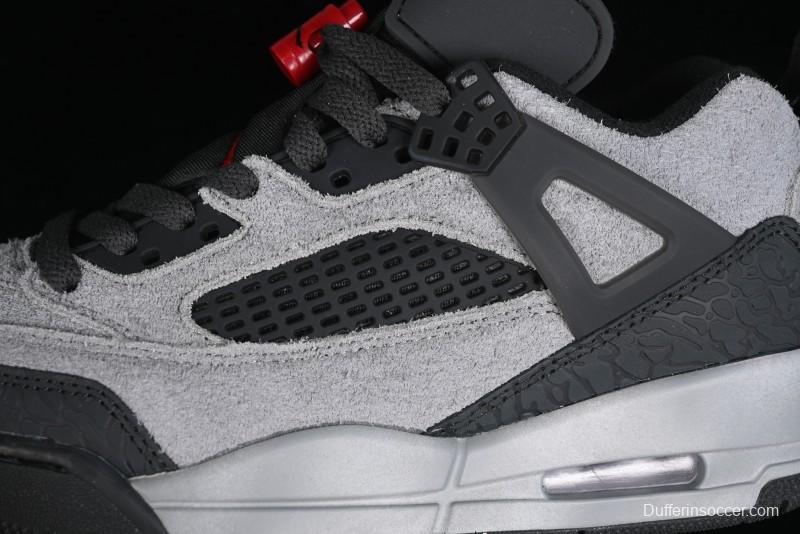 Nike Jordan Spizike Low AJ Hybrid Elements Black Grey Crack Leather Casual Sneakers - FQ1759-002