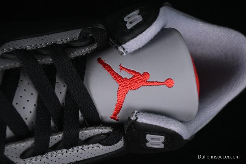 Nike Air Jordan 3 Retro Black Cement Sneakers with Visible Air Cushion - DN3707-010