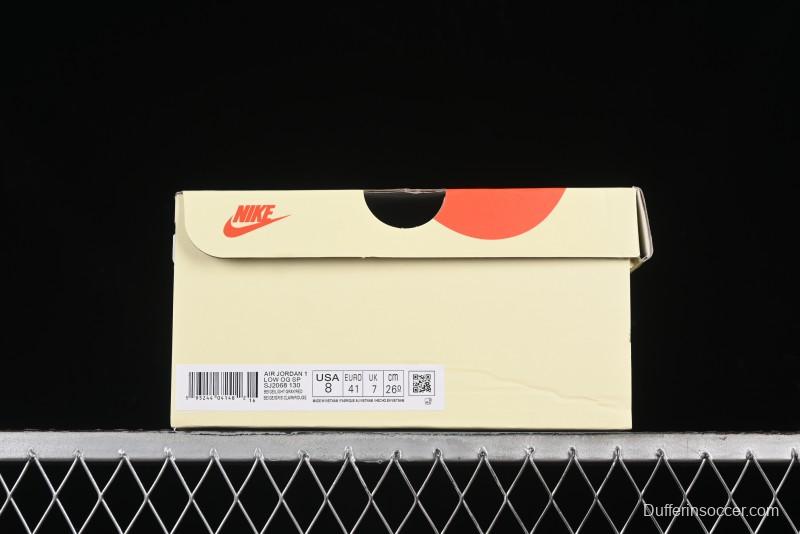 Nike Travis Scott x Fragment Design x Air Jordan 1 Low OG SP AJ1 Retro Sneakers - SJ2068-130