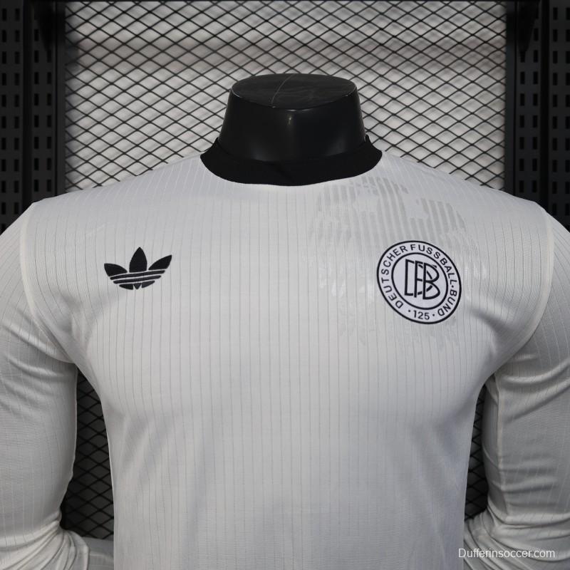 Player Version 2025 Germany Home Long Sleeve 125Th Anniversary Jersey