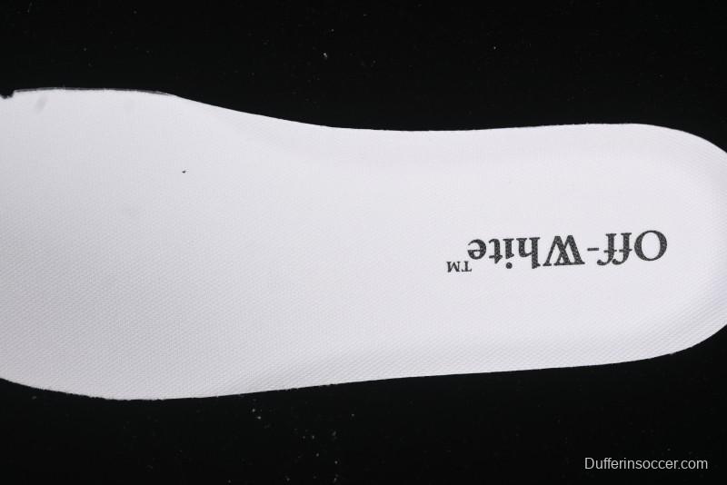 Off-White Out Of Office Low-Top Fashion Sneakers in White Black - AJD4