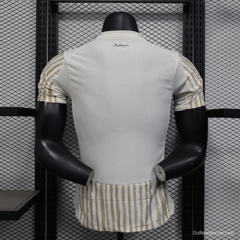 Player Version 25/26 Al Hilal White with Gold Stripes Jersey