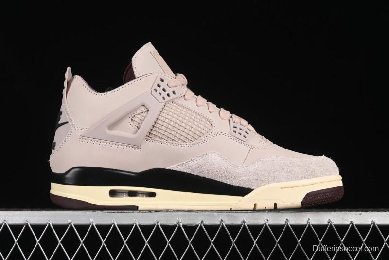 Nike A Ma Maniere x Air Jordan 4 Retro "Fossil Stone" Sneakers - FZ4810-200