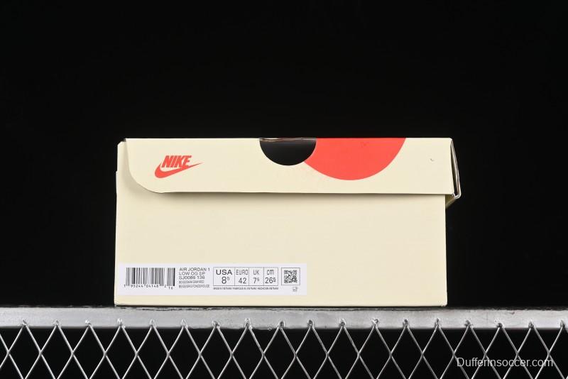 Nike Travis Scott x Fragment Design x Air Jordan 1 Low OG SP AJ1 Sneakers - SJ0086-136