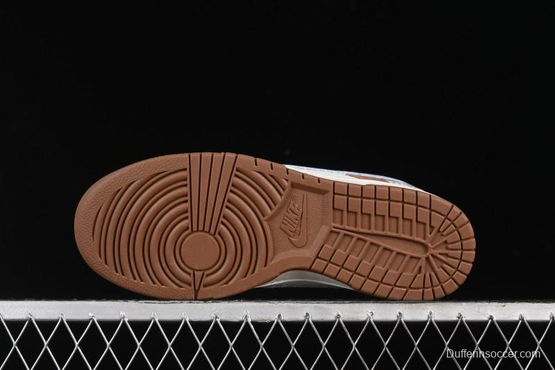 Nike SB Dunk Low Levi's Collaboration - White Grey Brown Anniversary Customized Low-Top Casual Sneakers - JH8310-958