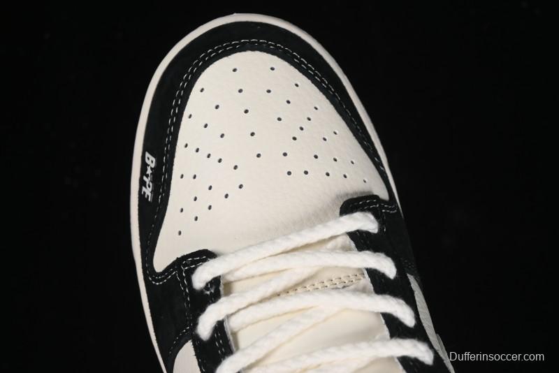 Nike SB Dunk Low Supreme x Bape Collaboration Anniversary Edition Custom Low-Top Casual Sneakers - SJ1089-018