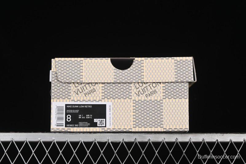 Nike SB Dunk Low LV Collaboration - Denim Print Swoosh Anniversary High-End Custom Low-Top Casual Skate Shoes - XB3802-360